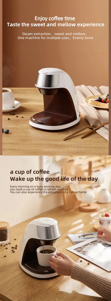 High-Quality Commercial Espresso Machine - Coffee Pod Compatible, Portable, Stainless Steel, Fast Brew, Easy Use/Clean
