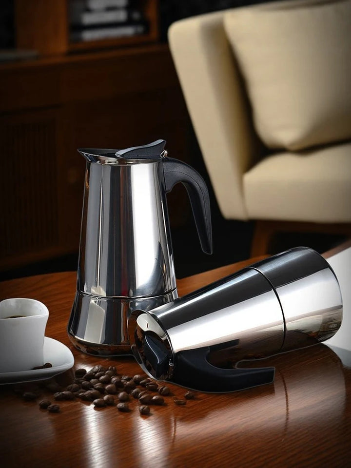 Coffee Pot Stainless Steel Filter Italian Espresso Coffee Maker Percolator Tool 200/300/450/600Ml Moka Coffee Maker Coffee Pot