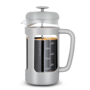 Easyworkz French Press  Coffee Tea Maker with Borosilicate Glass,Soft Grip Handle