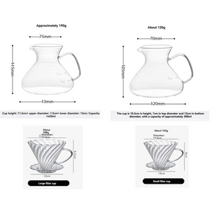 A52Q-Coffee Maker Set With Pour Over Function Coffee Sharing Pot Featuring Scale And Filter Cup For Home Or Office 450ML
