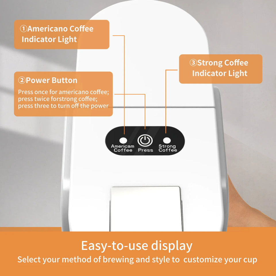 Commercial Capsule Coffee Machine Portable Mini Espresso Machine Desk Mini Coffee Maker Energy Saving Mode Quiet office coffee