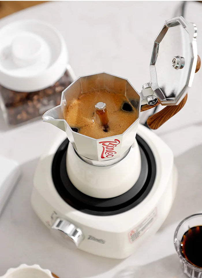 Bincoo Single Valve Coffee Moka Pot Espresso Machine Brewed Coffee Italian Home Outdoor Kitchen Utensils Barista Accessories