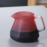 ABKWCoffee Filter Hand Drip Pot Percolators Borosilicate Glass Pour Coffee Tea Set with Walnut Handle