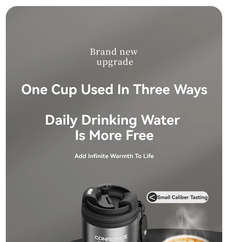 Coffee Cup Cold And Hot Insulated With Filter Chamber Office And Leisure Stainless Steel Cup  Ice Cubes Hold