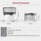 Electric Coffee Maker Portable Mini Coffee Machine 304 Stainless Steel Hand Rushing Coffee Pot for Travel Portable Home Brew Pot