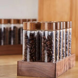 Coffee Bean Display Stand, Coffee Bean Storage, High Borosilicate Coffee Bean Display Stand, for Kitchen, Airtight Coffee Bean.