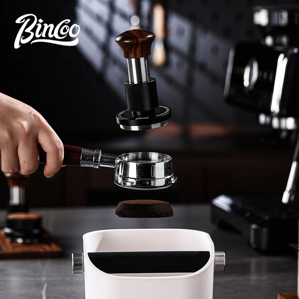 Bincoo Coffee Knock Box Espresso Grounds Container Dump Bin Bucket Anti Slip Powder Beveled Residue Home Cafe Bar Barista Tools