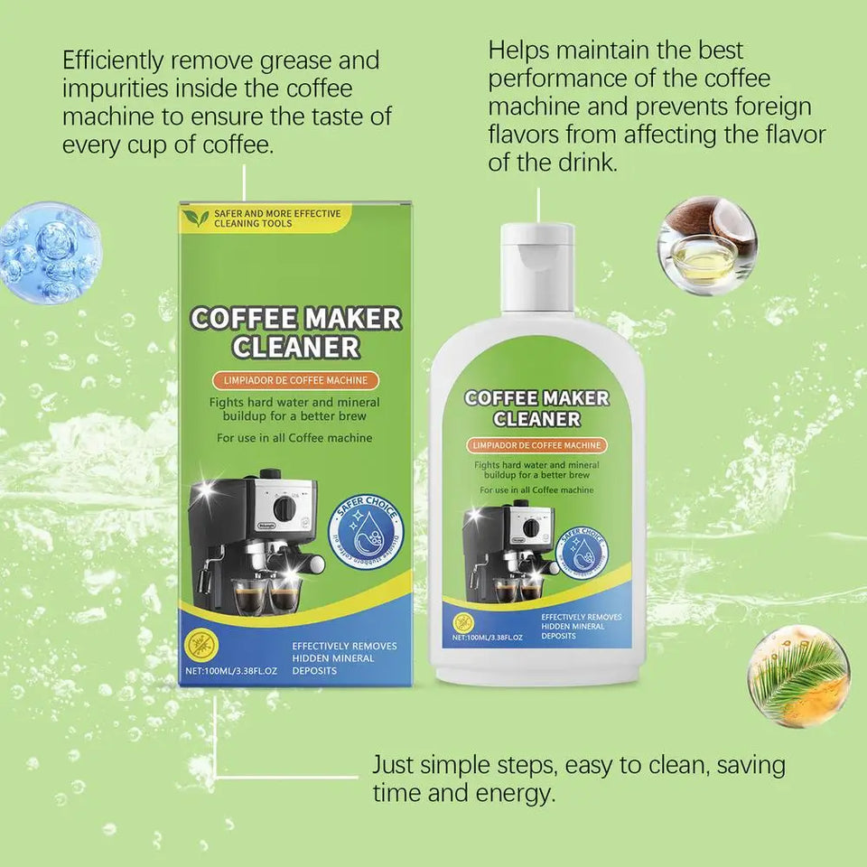 Coffee Machine Cleaner 100ml Espresso Coffee Maker Cleaner Coffee Maker Liquid Cleaner Descaler Beverage Stain Remover