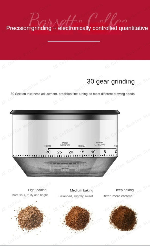 Integrated Grinder Coffee Machine Commercial Semi-automatic Espresso Machine Steam Milk Frother Multi-function Coffee Machine