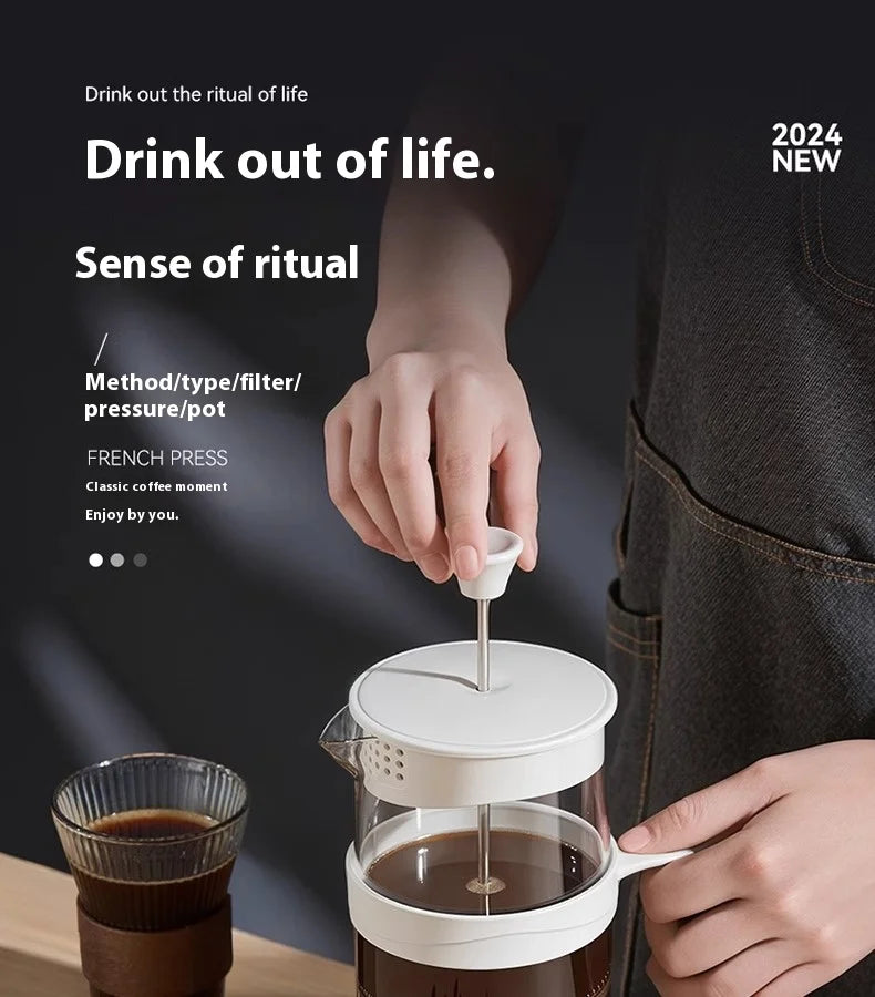 GIANXI Hand Press Coffee Maker Multi-function Filter Coffee Maker Home Brewing Coffee Maker Tea Filter Cold Brew Pot