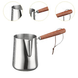 Turkish Warmer Coffee Pot Boiling Pot with Spout Chocolate Melting Pan Milk Frothing Pitcher for Home Kitchen Bar Restaurant