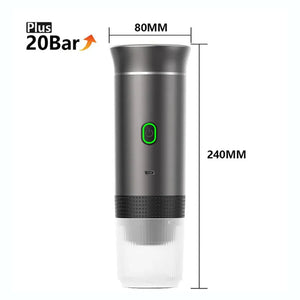 Portable 3-In-1 Coffee Machine Hot And Cold Water Manual Espresso Machine Compatible With Capsules And Powders Of All Sizes