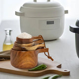Wooden Measuring Cups And Spoons Set Farmhouse Wooden Coffee Scoop Coffee Beans Sugar Salt Seasoning Scoop Honey Measuring