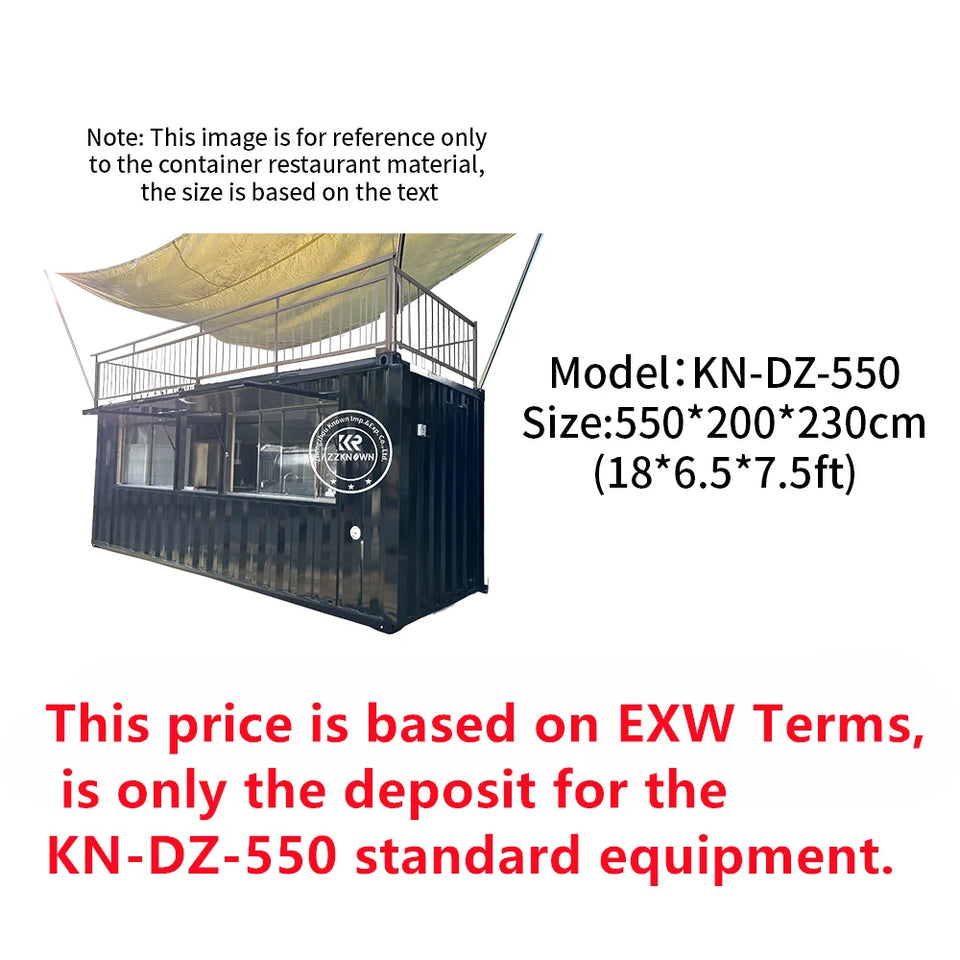 Restaurant Shipping Bar Movable Container Modular Kitchen Office Shipping Container Office Restaurant
