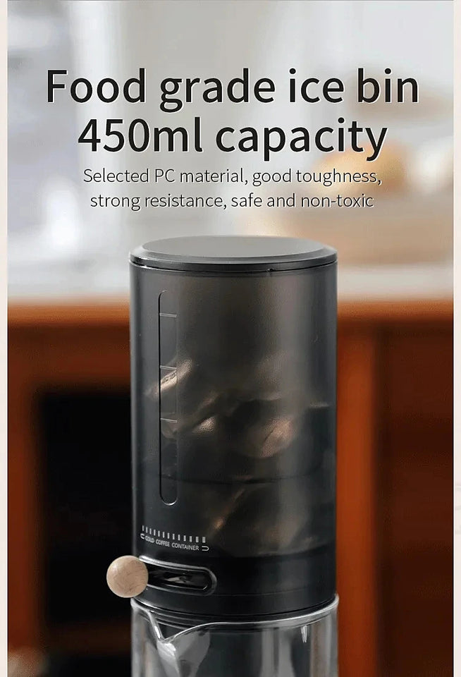 Protable Glass Drip Filter Ice Drop Coffee Maker Cold Brew Dutch Coffee Maker Pot Specialized Barista with 100pcs Filter Paper
