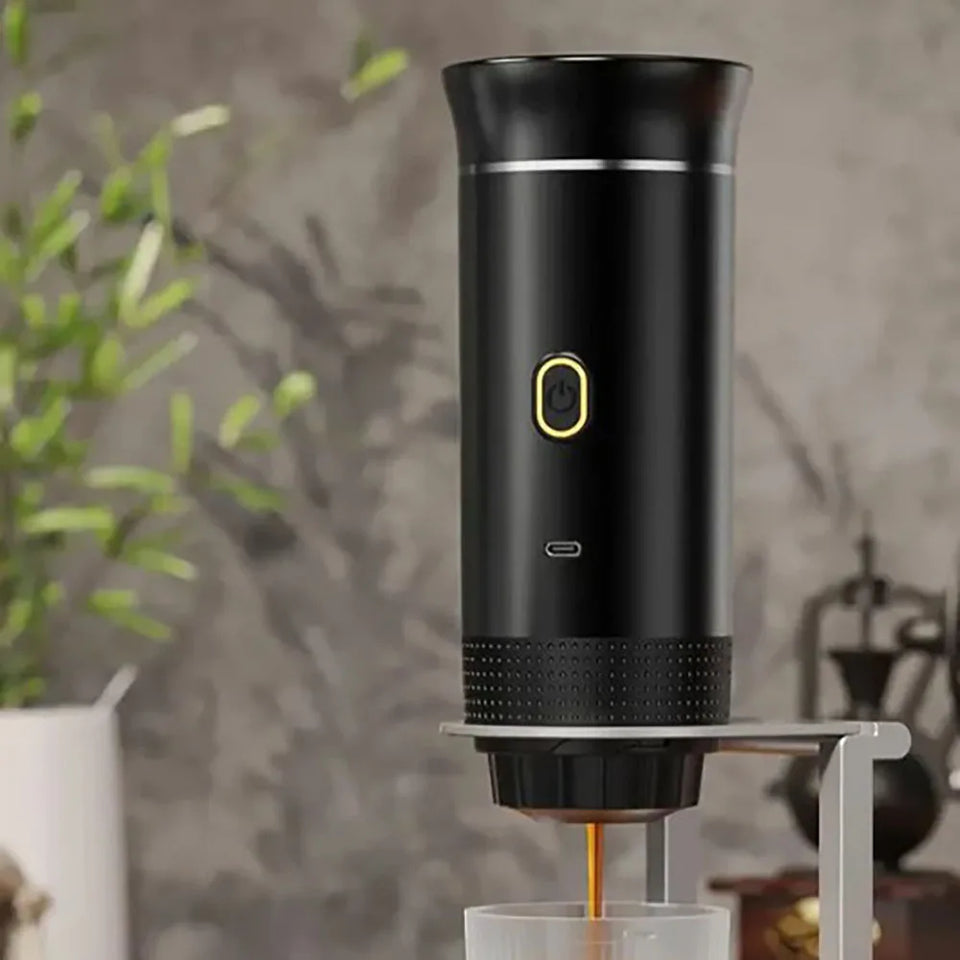 Portable 3-In-1 Coffee Machine Hot And Cold Water Manual Espresso Machine Compatible With Capsules And Powders Of All Sizes