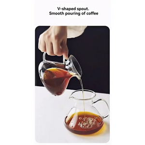A52Q-Coffee Maker Set With Pour Over Function Coffee Sharing Pot Featuring Scale And Filter Cup For Home Or Office 450ML