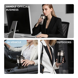 Coffee Cup Cold And Hot Insulated With Filter Chamber Office And Leisure Stainless Steel Cup  Ice Cubes Hold