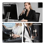 Coffee Cup Cold And Hot Insulated With Filter Chamber Office And Leisure Stainless Steel Cup  Ice Cubes Hold