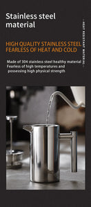BINCOO 350ml/800ml/1000ml Coffee Maker Pot French Press Coffee Maker Stainless Steel Double Walled Insulated Coffee Maker Pot