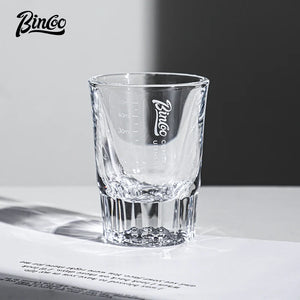 Bincoo Espresso Measuring Cup, Glass Espresso Extraction Cup, Ounce with Scale, Small Milk Cup, Milk Can, Coffee Cup, 50ml