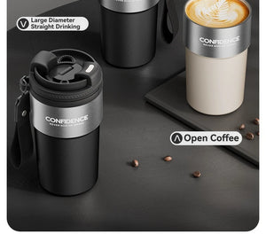 Coffee Cup Cold And Hot Insulated With Filter Chamber Office And Leisure Stainless Steel Cup  Ice Cubes Hold