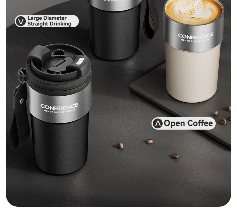 Coffee Cup Cold And Hot Insulated With Filter Chamber Office And Leisure Stainless Steel Cup  Ice Cubes Hold