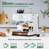 Coffee and Espresso Maker Combo All in One Coffee Machine, 20 Bar Cafe Espresso Machine with Milk Frother for Latte Cappuccino