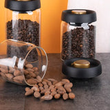 Coffee Can Manual Vacuum Moisture-proof Storage Jar Kitchen High Borosilicate Glass Tea Jar Coffee Bean Storage Sealed Jar