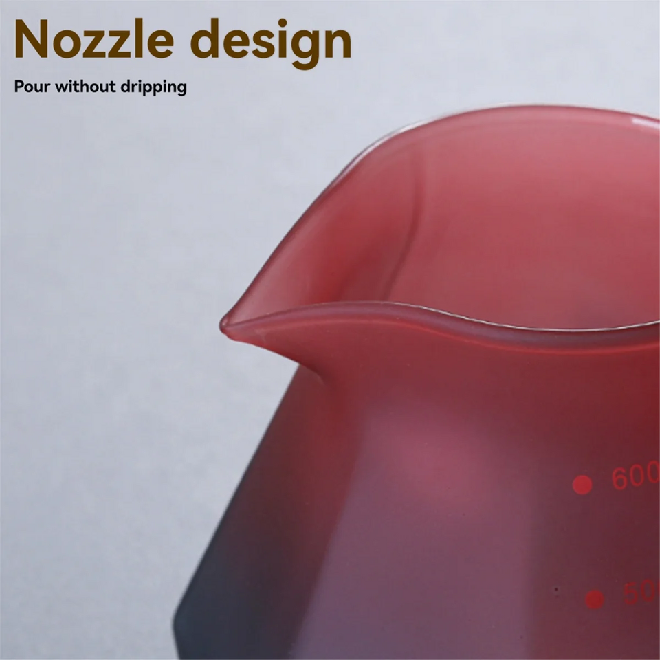 ABKWCoffee Filter Hand Drip Pot Percolators Borosilicate Glass Pour Coffee Tea Set with Walnut Handle