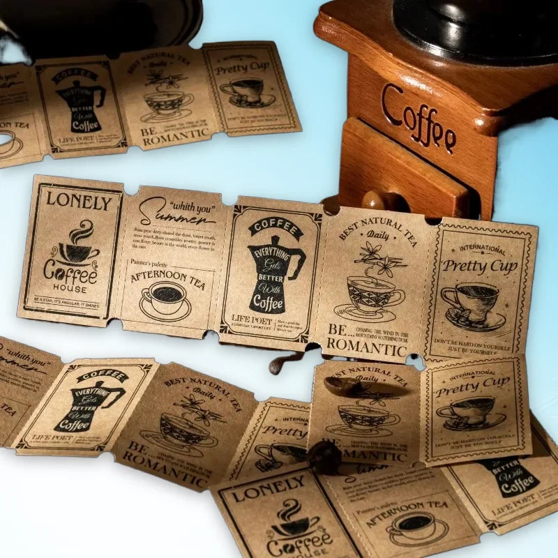 125piece Scrapbook Paper Coffee Business Planner Kit Professional Coffee Shop Worksheets Log Sheets Notebooks Memo Collage