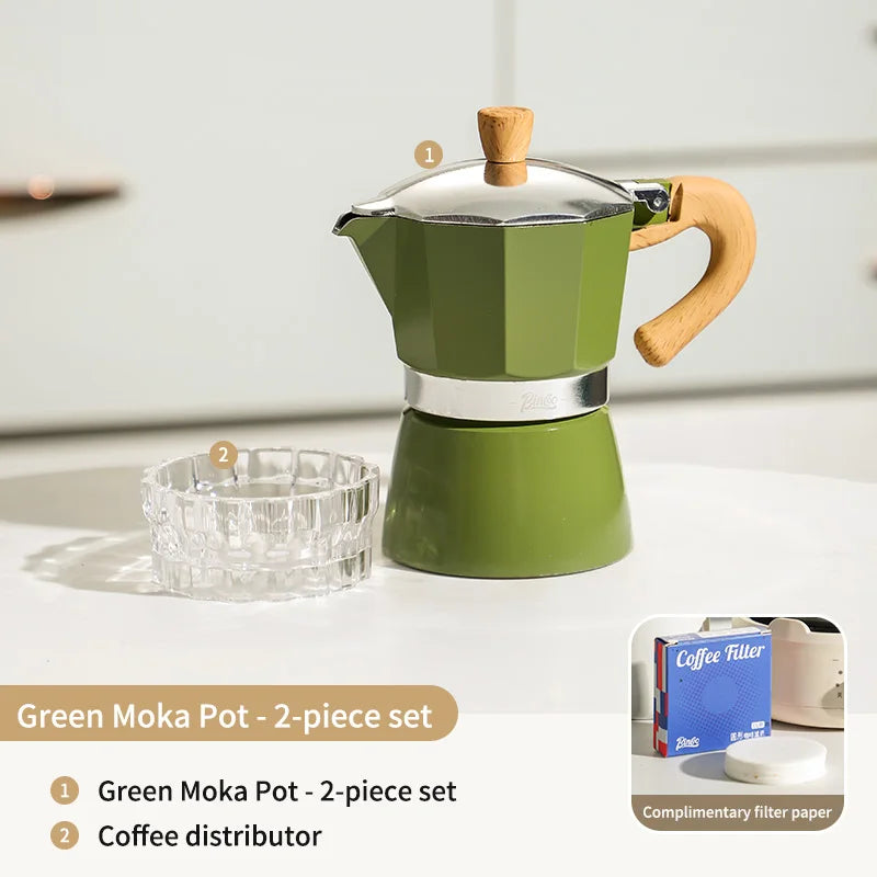 Coffee Moka pot 150ml Classic Italian Espresso Maker Extraction Hand Brewing coffee Pot Barista Coffee Machine Coffee Utensil