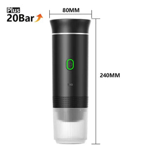 Portable 3-In-1 Coffee Machine Hot And Cold Water Manual Espresso Machine Compatible With Capsules And Powders Of All Sizes