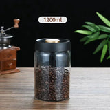 Coffee Can Manual Vacuum Moisture-proof Storage Jar Kitchen High Borosilicate Glass Tea Jar Coffee Bean Storage Sealed Jar