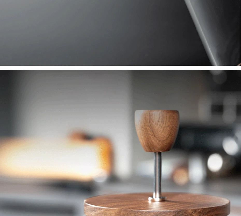 Coffee Pot French Press Coffee Maker Black Walnut Tea Brewer High Borosilicate Glass Coffee Pot  Coffee Accessories