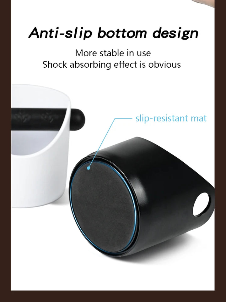 Coffee Knock Box For Grind Waste Grounds Dump Anti-slip Pad Shock-Absorbent With Removable Bar Espresso Maker Cafe Barista Tools