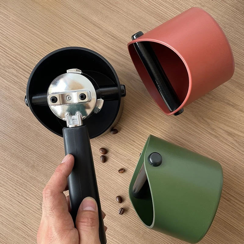 Coffee Knock Box For Grind Waste Grounds Dump Bin Anti-slip Pads Shock-Absorbent With Removable Bar Espresso Maker Barista Tools
