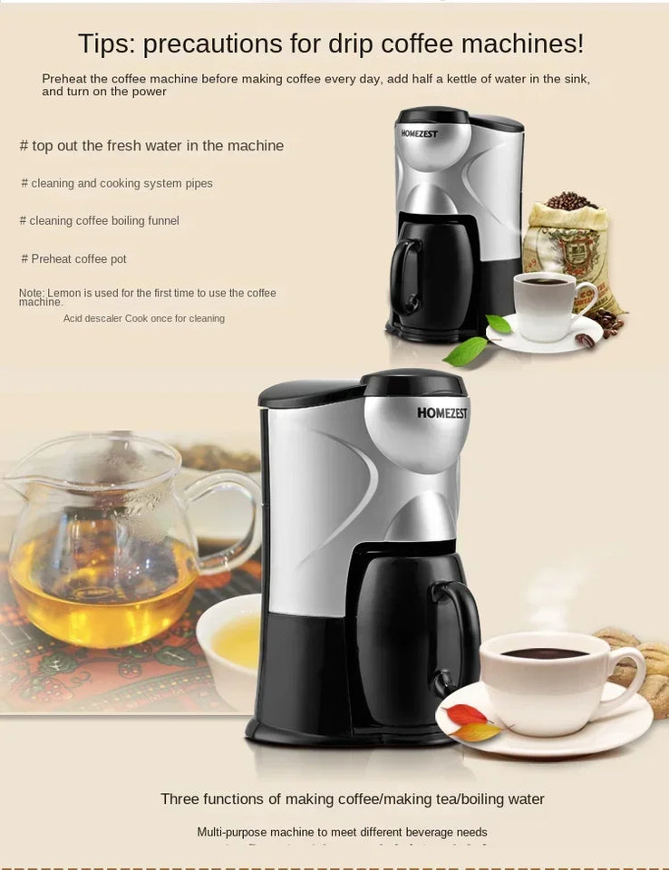 Coffee machine automatic household mini American drip coffee maker tea maker  coffee maker espresso with grinder