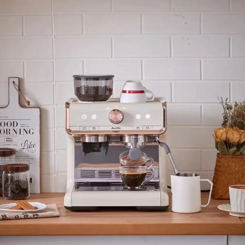 Integrated Grinder Coffee Machine Commercial Semi-automatic Espresso Machine Steam Milk Frother Multi-function Coffee Machine