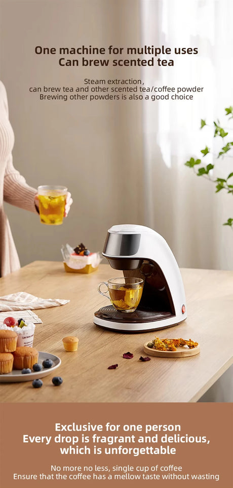 High-Quality Commercial Espresso Machine - Coffee Pod Compatible, Portable, Stainless Steel, Fast Brew, Easy Use/Clean