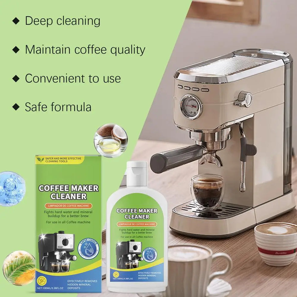 Coffee Machine Cleaner 100ml Espresso Coffee Maker Cleaner Coffee Maker Liquid Cleaner Descaler Beverage Stain Remover