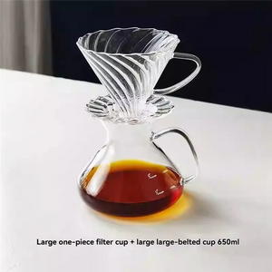 A52Q-Coffee Maker Set With Pour Over Function Coffee Sharing Pot Featuring Scale And Filter Cup For Home Or Office 450ML