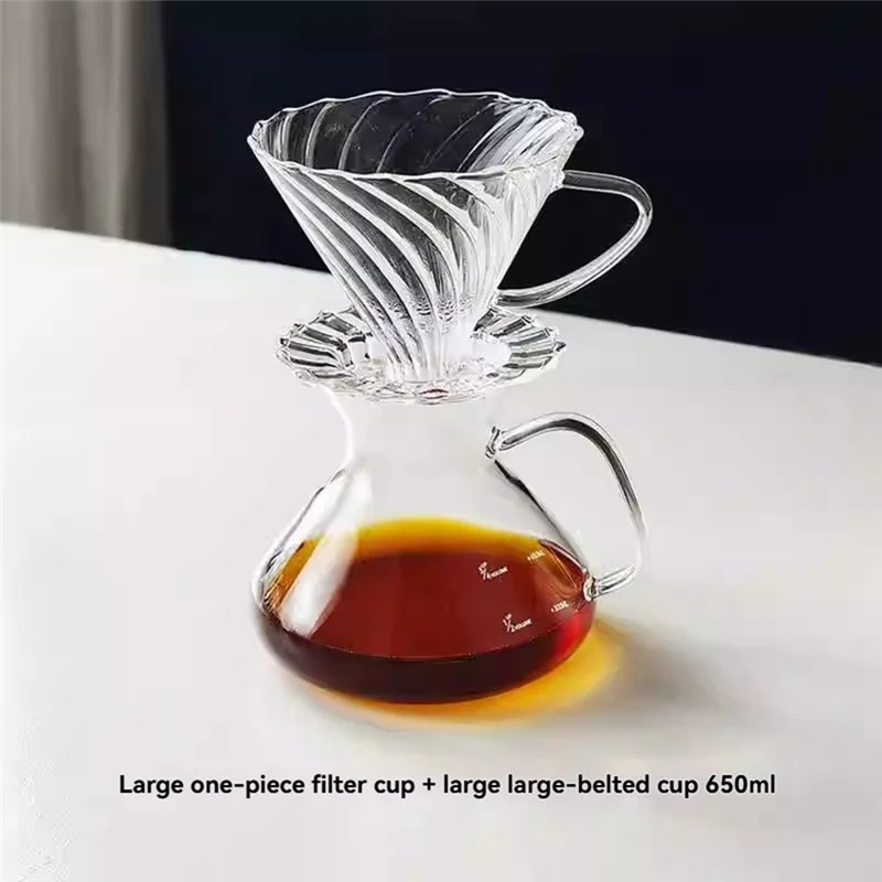A52Q-Coffee Maker Set With Pour Over Function Coffee Sharing Pot Featuring Scale And Filter Cup For Home Or Office 450ML