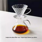 A52Q-Coffee Maker Set With Pour Over Function Coffee Sharing Pot Featuring Scale And Filter Cup For Home Or Office 450ML