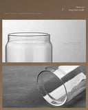 Coffee Can Manual Vacuum Moisture-proof Storage Jar Kitchen High Borosilicate Glass Tea Jar Coffee Bean Storage Sealed Jar