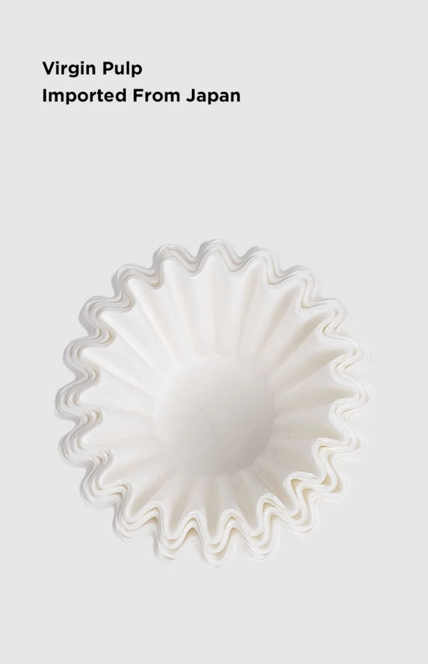 Coffee Filter Papers 50 Sheets 1-2Cups 3-4Cups Paper Filter #155  #185 Pour Over Coffee Dripper & Wave Dripper Barista Tools