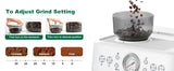 Coffee and Espresso Maker Combo All in One Coffee Machine, 20 Bar Cafe Espresso Machine with Milk Frother for Latte Cappuccino