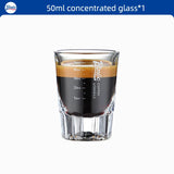 Bincoo Espresso Measuring Cup, Glass Espresso Extraction Cup, Ounce with Scale, Small Milk Cup, Milk Can, Coffee Cup, 50ml