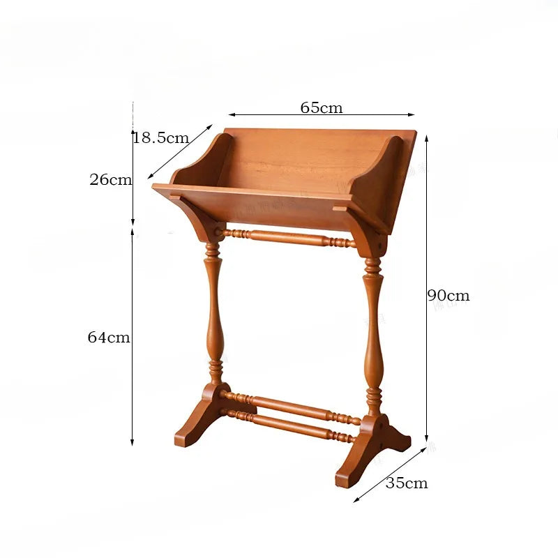 Solid Wood Art Shelf Display Stand Living Room Floor Display Rack Magazine Rack Organizer Small Bookcase Room Wooden Furniture
