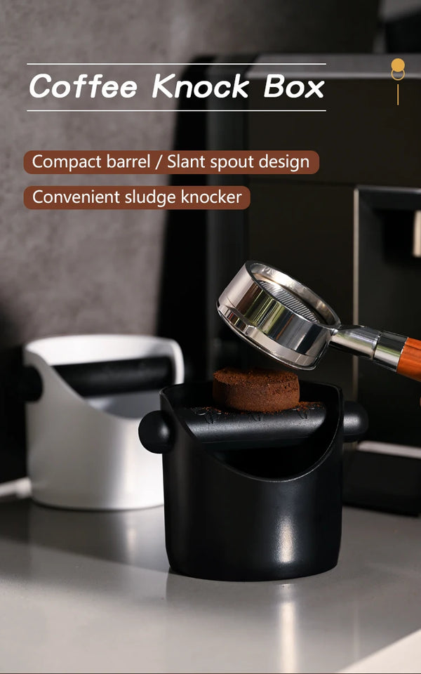 Coffee Knock Box For Grind Waste Grounds Dump Anti-slip Pad Shock-Absorbent With Removable Bar Espresso Maker Cafe Barista Tools